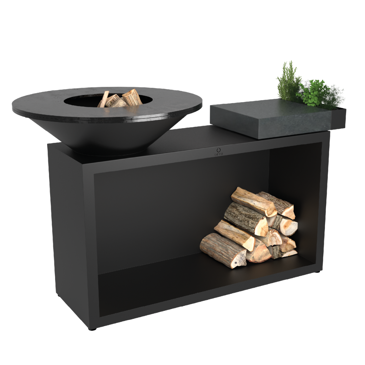 Barbacoa Ofyr Isla Black Ø85 cerámica - Imagen 3