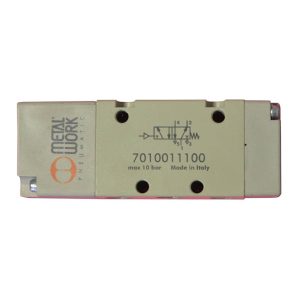 VALVULA NEUMATICA 5/2 CON SIMPLE PILOTAJE ROSCA 1/8 BSP METALWORK 7010011100