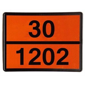 INFORMATIVE PANEL OF PRODUCT TYPE IN TANK TRUCK (DIESEL) PETROL COMPONENTS