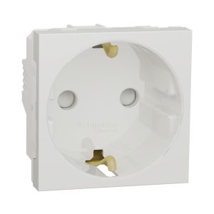 Base de enchufe Schuko New Unica Studio Blanco Polar NU303718 Schneider