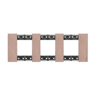 Marco de 3 elementos (6 módulos) cobre Bticino Living NoW KA4802M3ZM