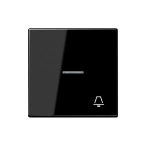 Tecla pulsador timbre visor en negro Jung LS 990. Ref: LS990KO5KSW