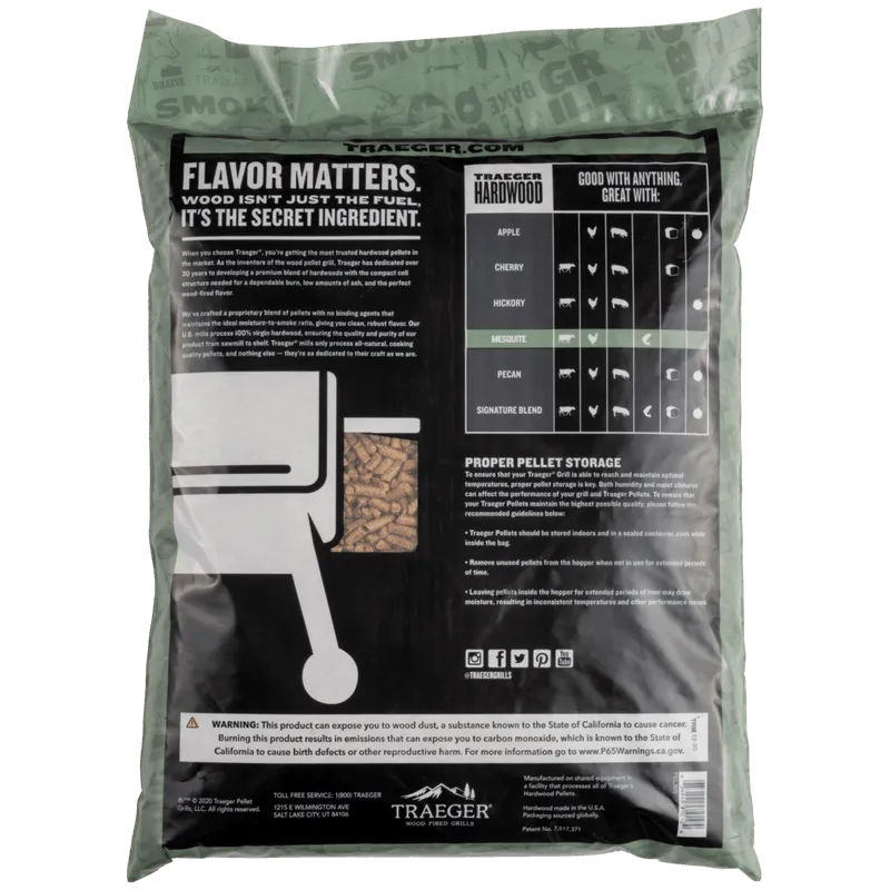 SACO DE PELLETS TRAEGER – MESQUITE 9KG - Imagen 4