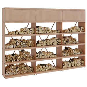 Estantería OFYR para Leña en Corten 300 de 12 estantes